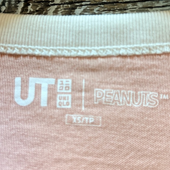Uniqlo | "PEANUTS Sports Club: Birdies Only Club" Tee - Women's XS, Pink/White - Picture 6 of 8